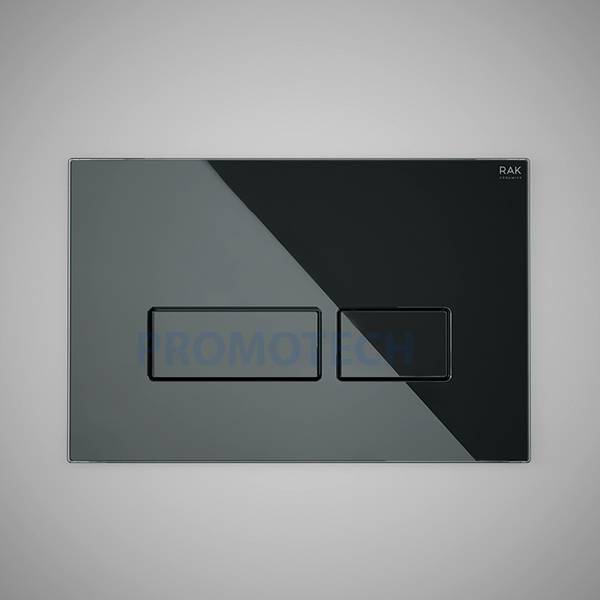 PLAQUE POUSSOIR RECTANGULAIRE MAT NOIR