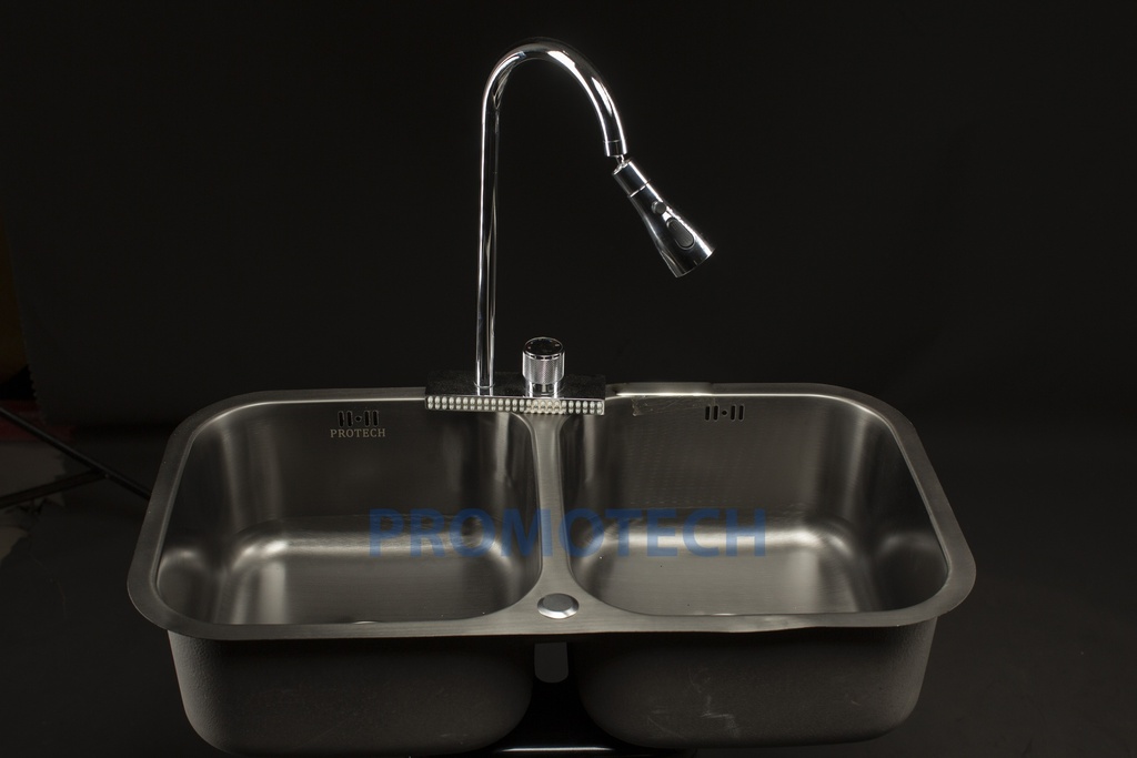 EVIER ACIER+SIPH PROTECH 82X46 2 BCS REF PUD8246 BK