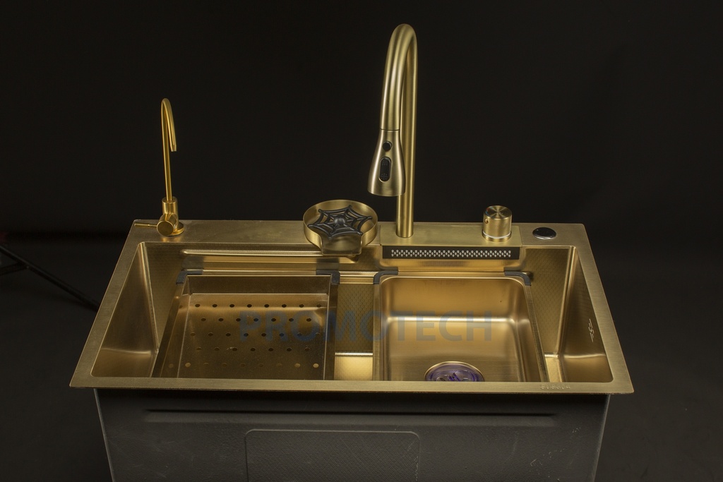 EVIER DE CUISINE+ACCESSOIRES 75X46 REF CT8009 MT GOLD