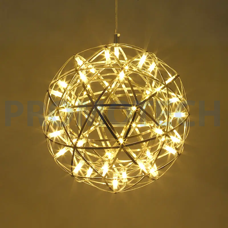 LUSTRE SUSPENDU BOULE LED REF 6537-400 CH