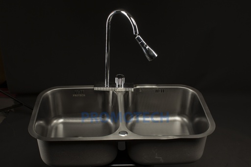EVIER ACIER+SIPH PROTECH 82X46 2 BCS REF PUD8246 BK